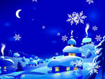 Бесплатные зимние заставки - Заставка Новогодний Снегопад