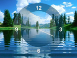 Заставка Часы на Озере - Бесплатная заставка с озером