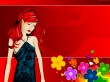 Girl in love - abstract wallpaper