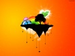 Fantasy island - abstract wallpaper