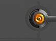 Security Vault Orange - abstract wallpaper