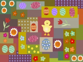 Easter in color Wallpaper