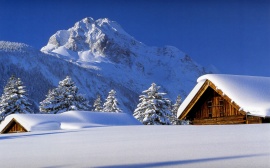 Winter Cabin Обои