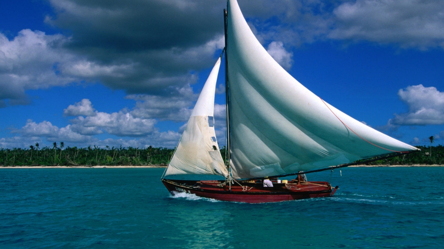 Sailing ship - summer wallpaper