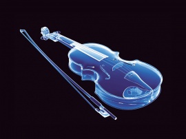 Neon Violin Wallpaper